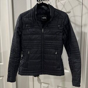 The North Face moto-style slim quoted puffer - EUC.  Size M